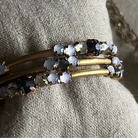 Stella & Dot 2 Pendant Necklaces 1 Wrap Bracelet Gold White Black 28” Chains - Picture 6 of 15